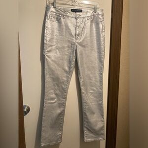 Boston Proper Silver Straight Leg Jeans